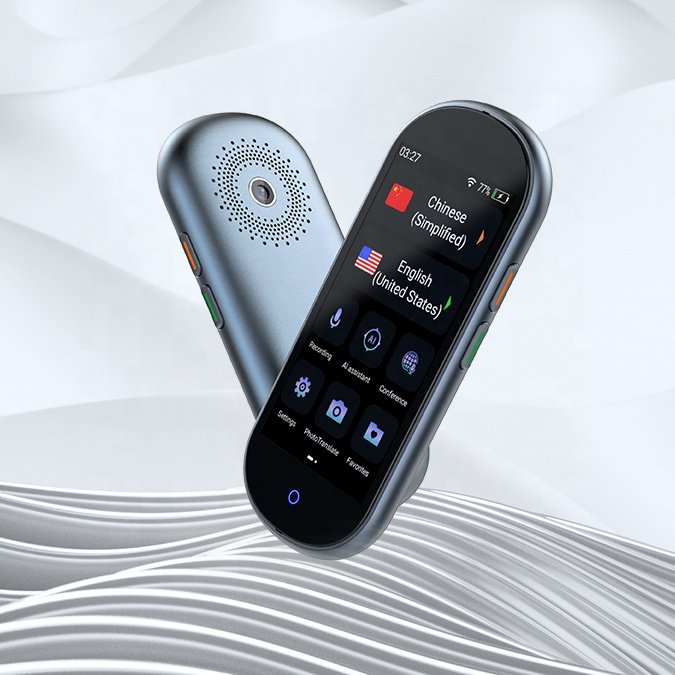 New AI Voice 4G Sim Card Translator and 137 Languages English Japanese Korean Translator Custom Ce Color IPS Type-c Rohs